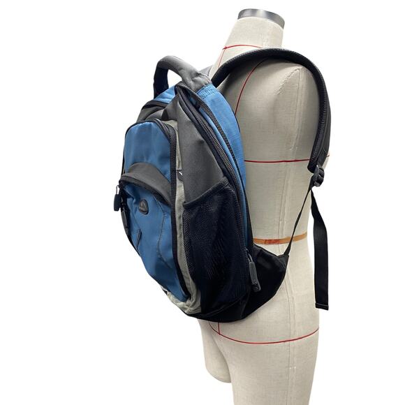 Samsonite Blue Grey Black Laptop Travel School Backpack - Picture 2 of 10